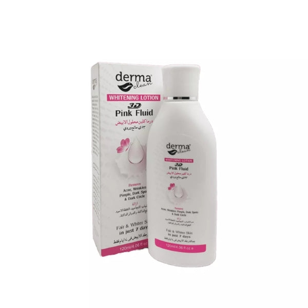 DERMA CLEAN WHITENING PINK FLUID LOTION 120ML