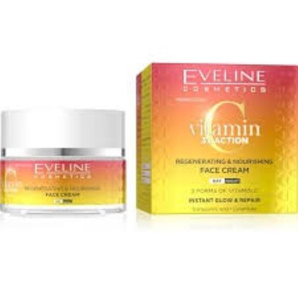 EVELINE VITAMIN-C REGENERATING & NOURISHING FACE CREAM 50ML