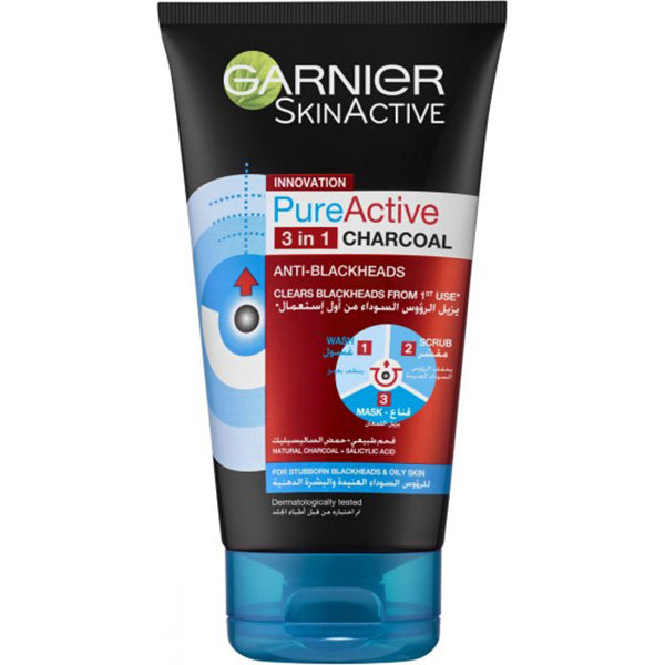 GARNIER PURE ACTIVE 3IN1 CHARCOAL 150ML