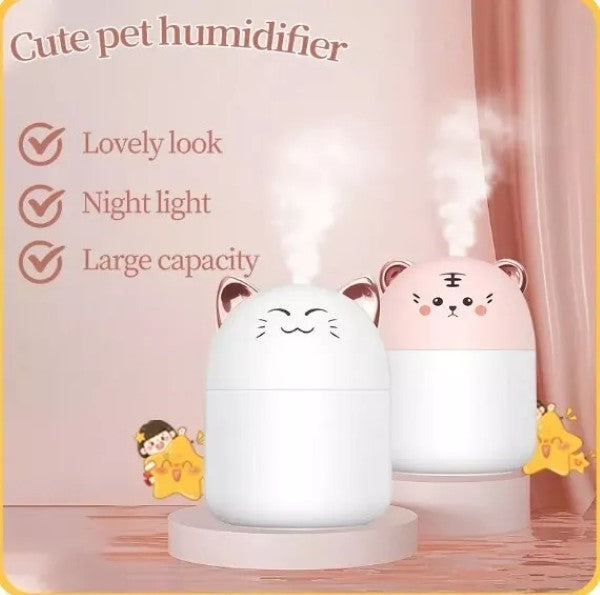 Cute Pet USB Humidifier Mini Aroma Diffuser with Colorful Light For Home Office