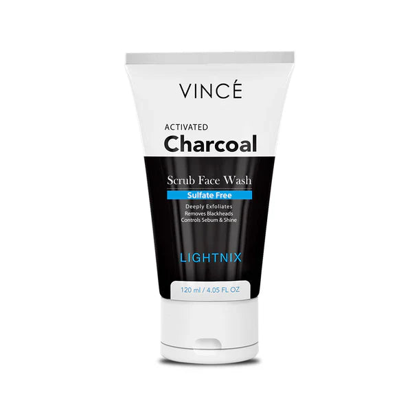 VINCE ACTIVATED CHARCOAL SCRUB WASH 120ML