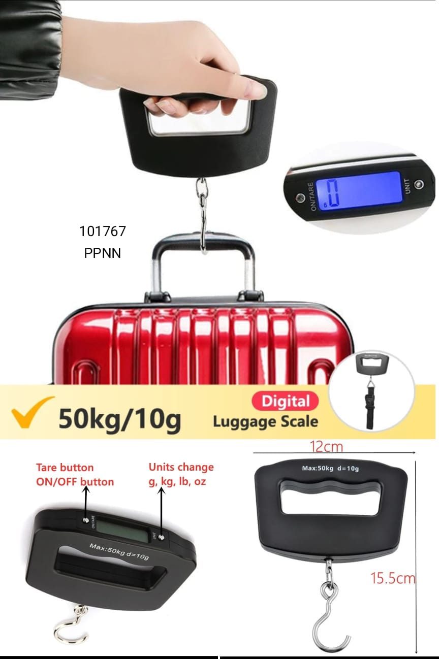 50kg/10g Digital Luggage Scale Electronic Portable Suitcase Travel Weighs With Backlight Electronic Travel Hanging Scales Strap / Hook Optional