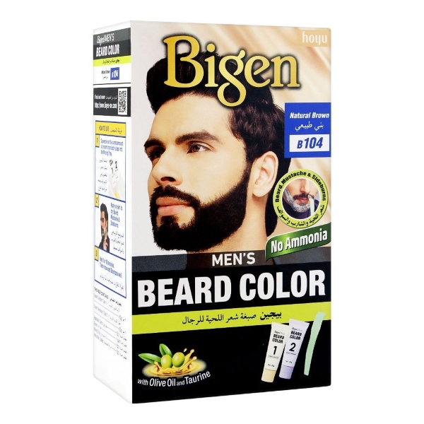 BIGEN MENS BEARD COLOR NATURAL BROWN B104