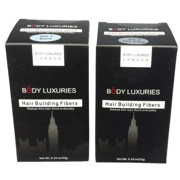 BODY LUXURIES HAIR BUILDING FIBERS BROWN 22G