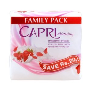CAPRI SOAP STRAWBERRY SOFTNESS 3IN1 FAMILY PACK