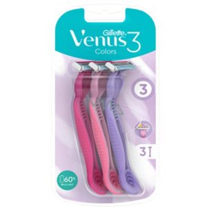 GILLETTE VENUS COLORS 3 WOMEN RAZOR