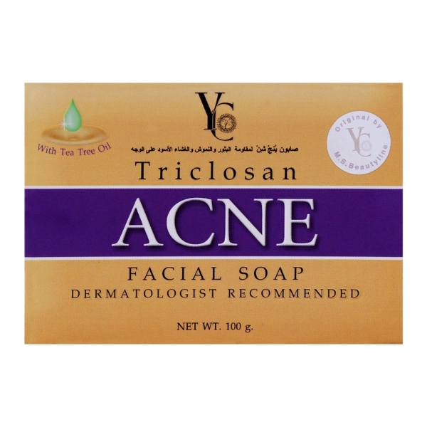 YC TRICLOASAN ACNE FACIAL SOAP 100GM